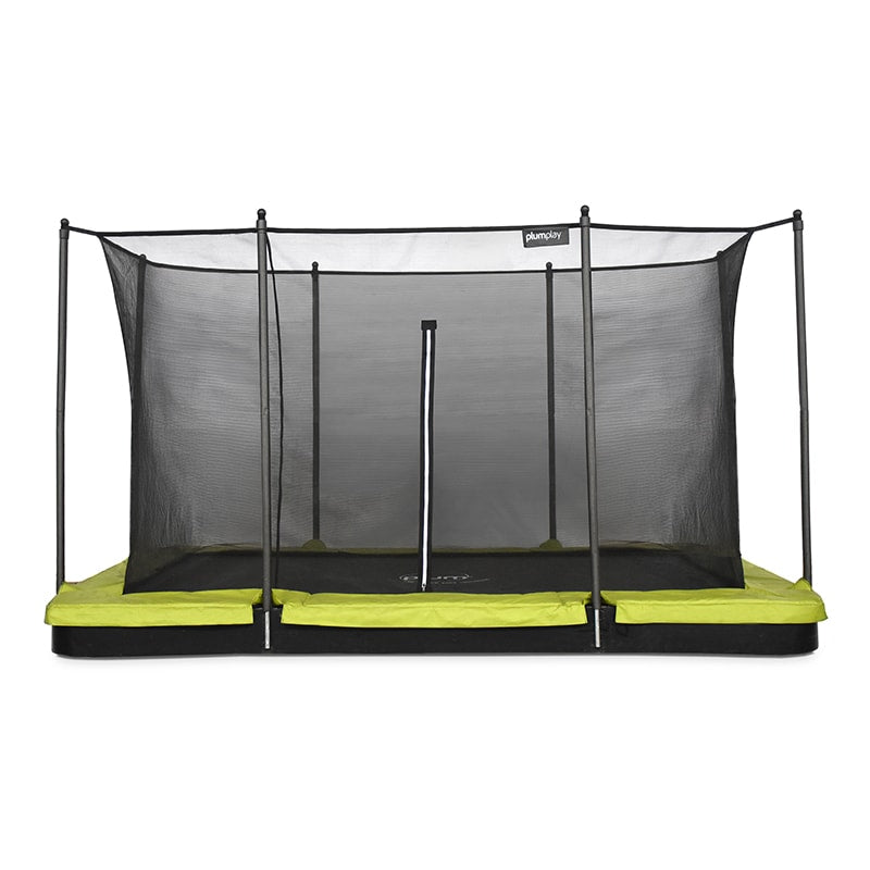 Plum 12ft x 8ft Rectangle In-Ground Trampoline with Enclosure