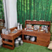 Bellbird outdoor mud kitchen and prep station front view with accessories