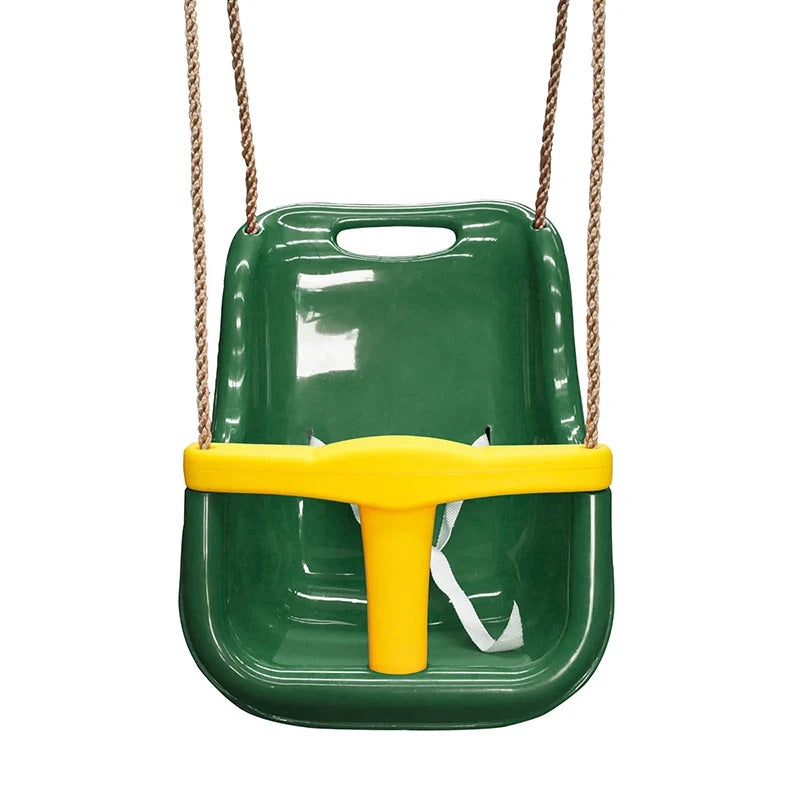 Lifespan Kids Bloom Growable Single Swing Set with Baby Seat (Green), Belt Swing & Trapeze