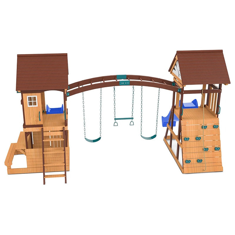 Lifespan Kids Armadale Play Centre with Triple Swing Set, Double Cubby Houses and Double Slide