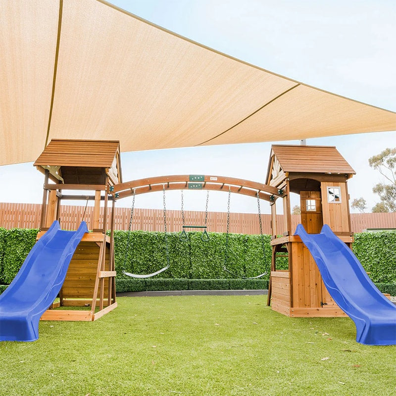 Lifespan Kids Armadale Play Centre with Triple Swing Set, Double Cubby Houses and Double Slide