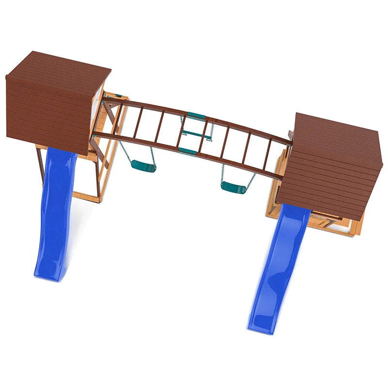 Lifespan Kids Armadale Play Centre with Triple Swing Set, Double Cubby Houses and Double Slide