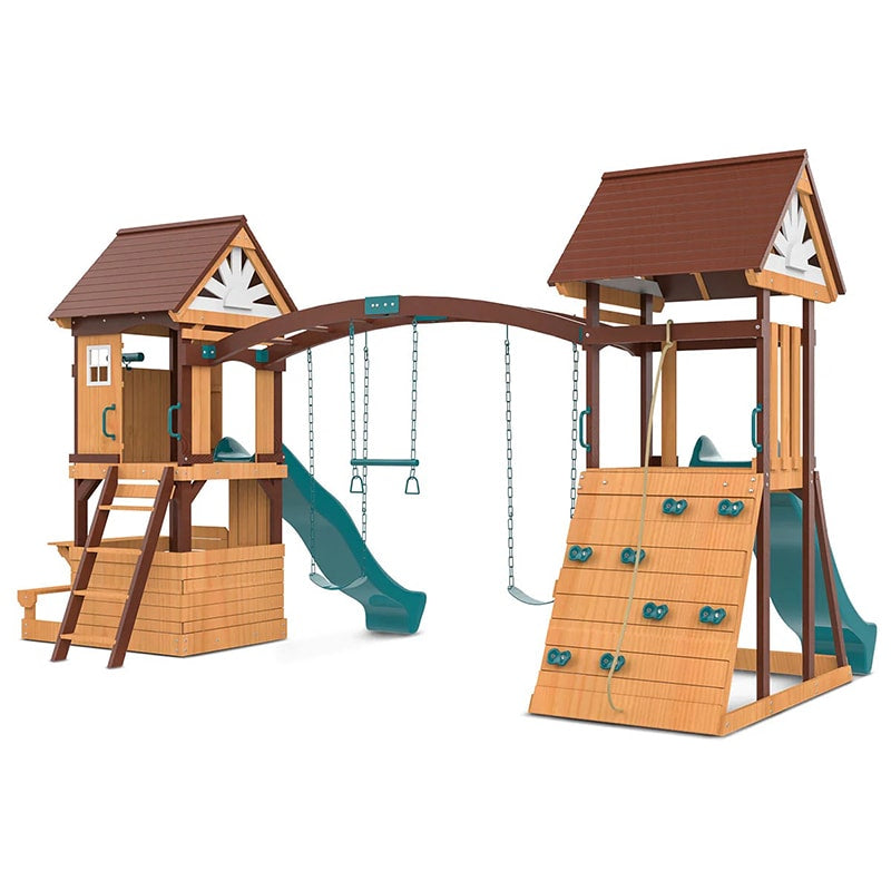 Lifespan Kids Armadale Play Centre with Triple Swing Set, Double Cubby Houses and Double Slide