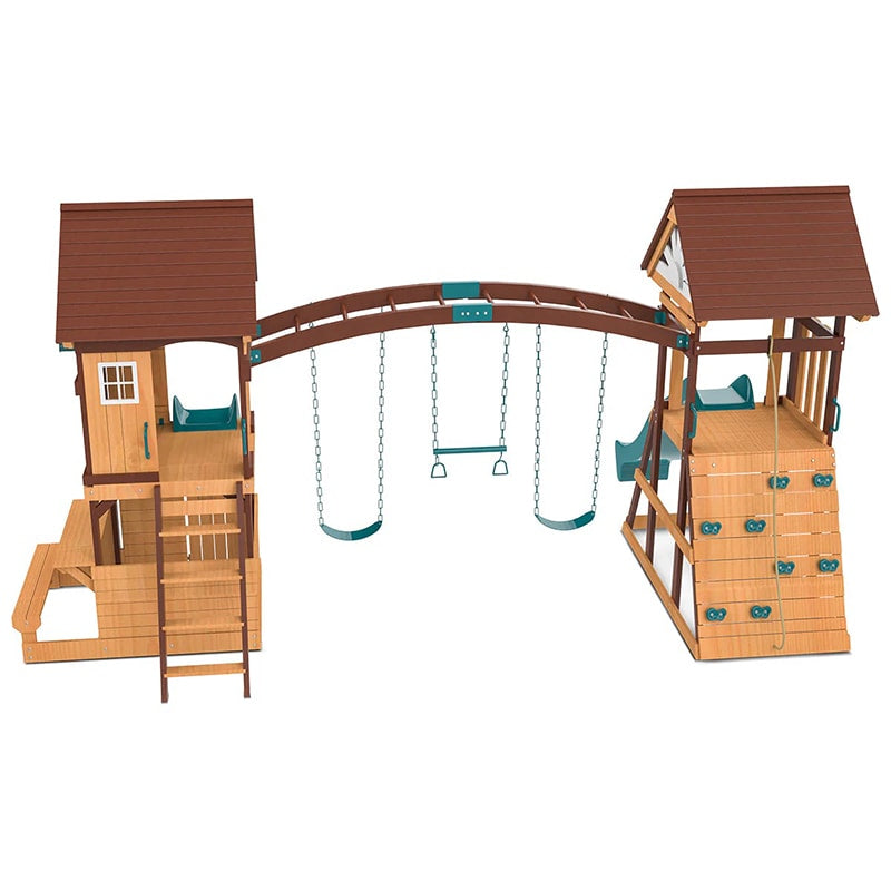 Lifespan Kids Armadale Play Centre with Triple Swing Set, Double Cubby Houses and Double Slide