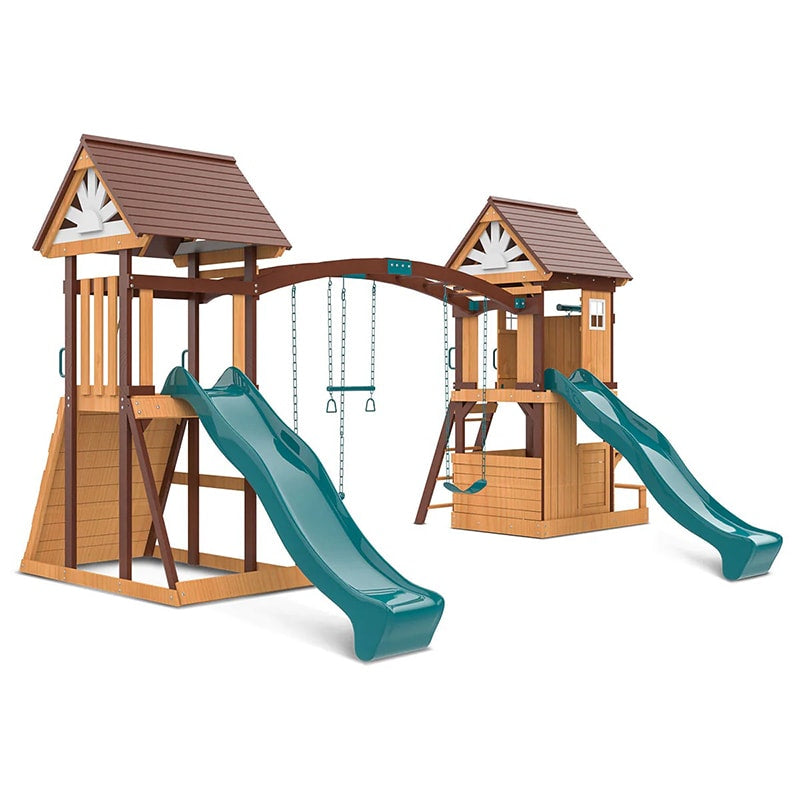 Lifespan Kids Armadale Play Centre with Triple Swing Set, Double Cubby Houses and Double Slide