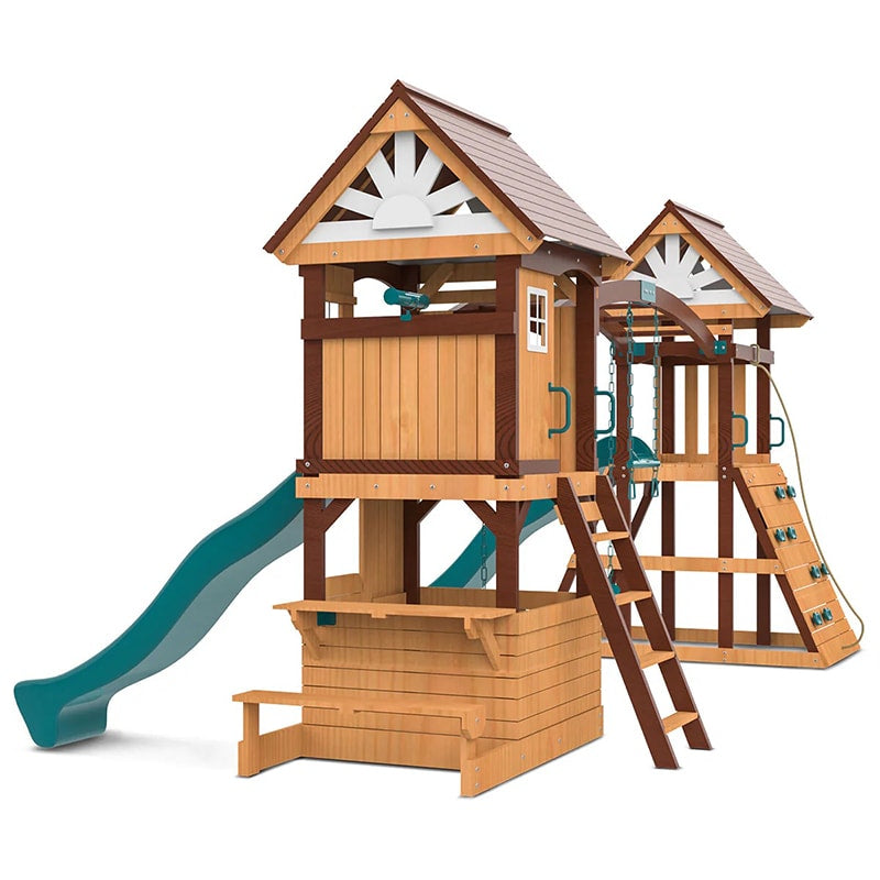 Lifespan Kids Armadale Play Centre with Triple Swing Set, Double Cubby Houses and Double Slide