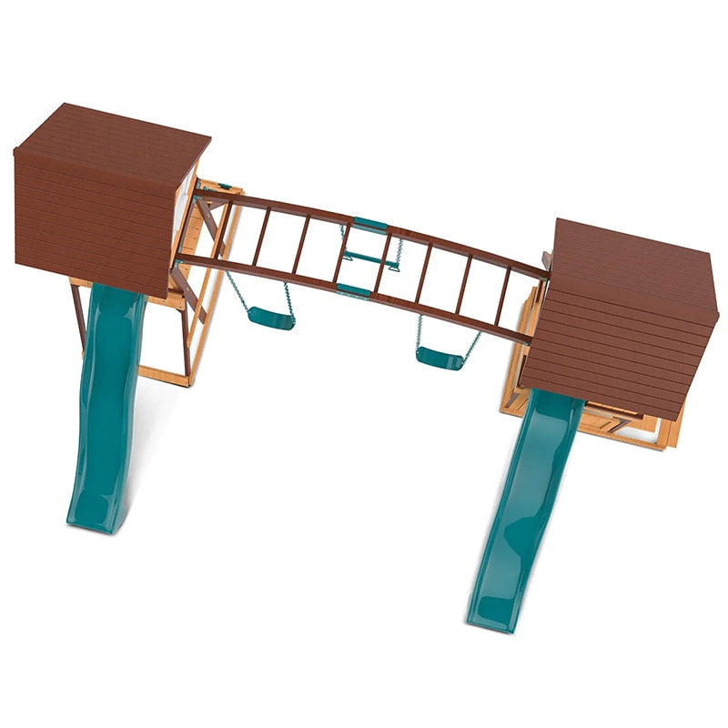 Lifespan Kids Armadale Play Centre with Triple Swing Set, Double Cubby Houses and Double Slide