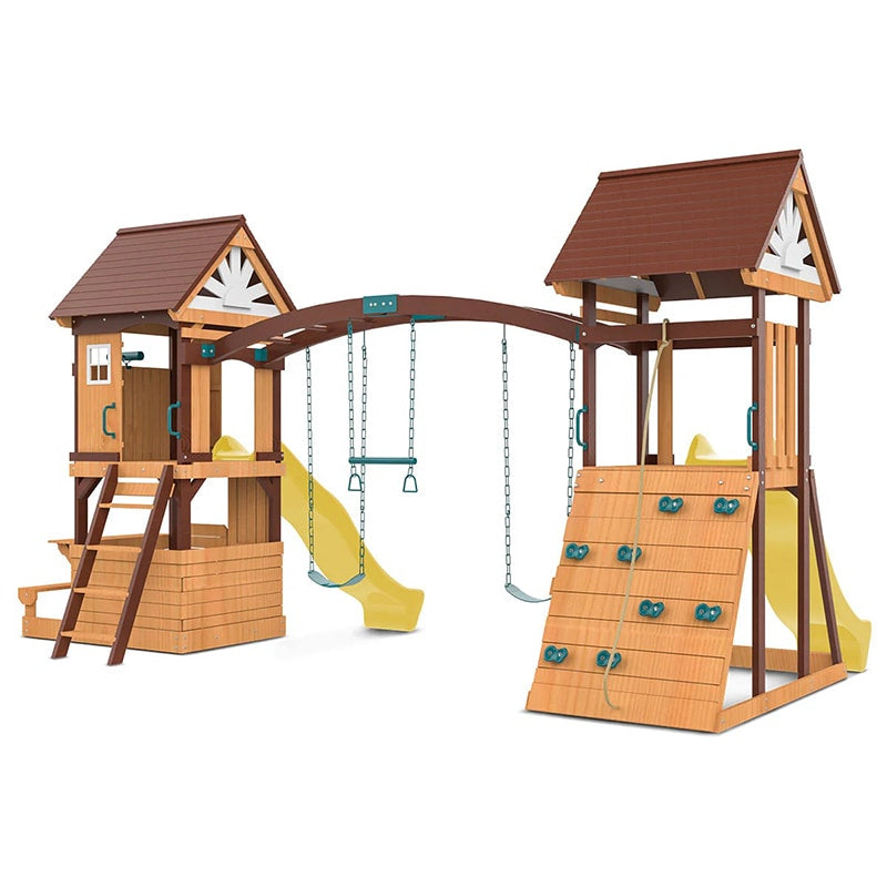 Lifespan Kids Armadale Play Centre with Triple Swing Set, Double Cubby Houses and Double Slide