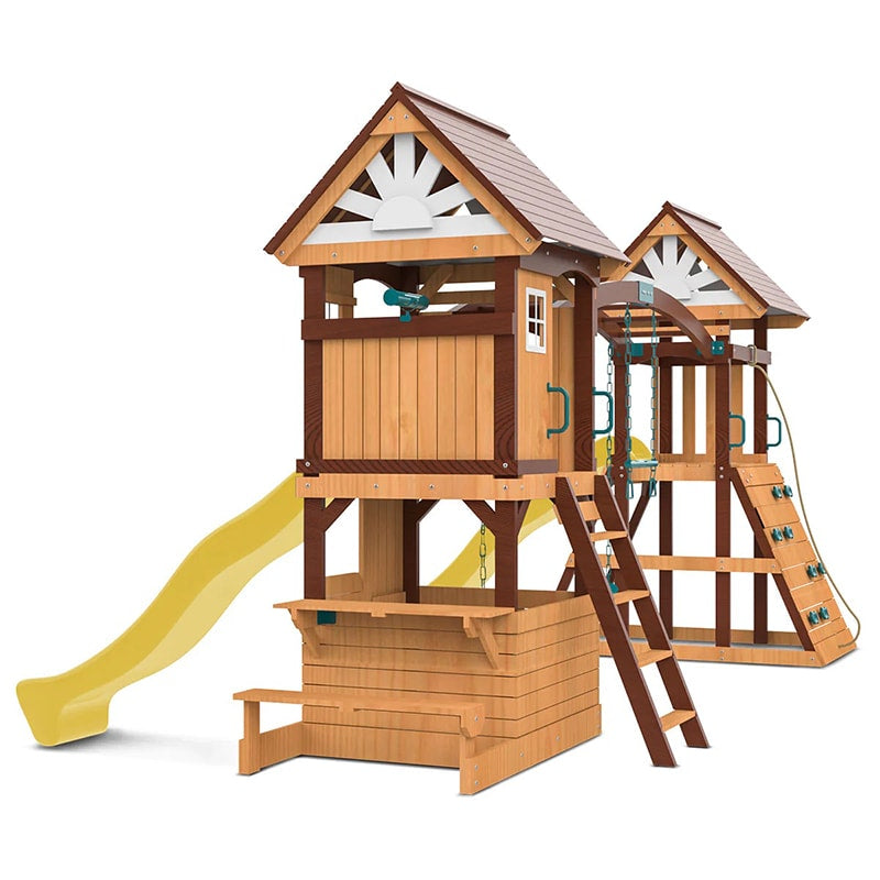 Lifespan Kids Armadale Play Centre with Triple Swing Set, Double Cubby Houses and Double Slide