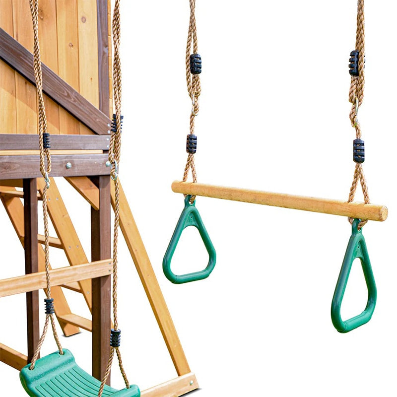 Lifespan Kids Darlington Play Centre with Triple Swing, Slide and Lookout Tower (Green Slide)