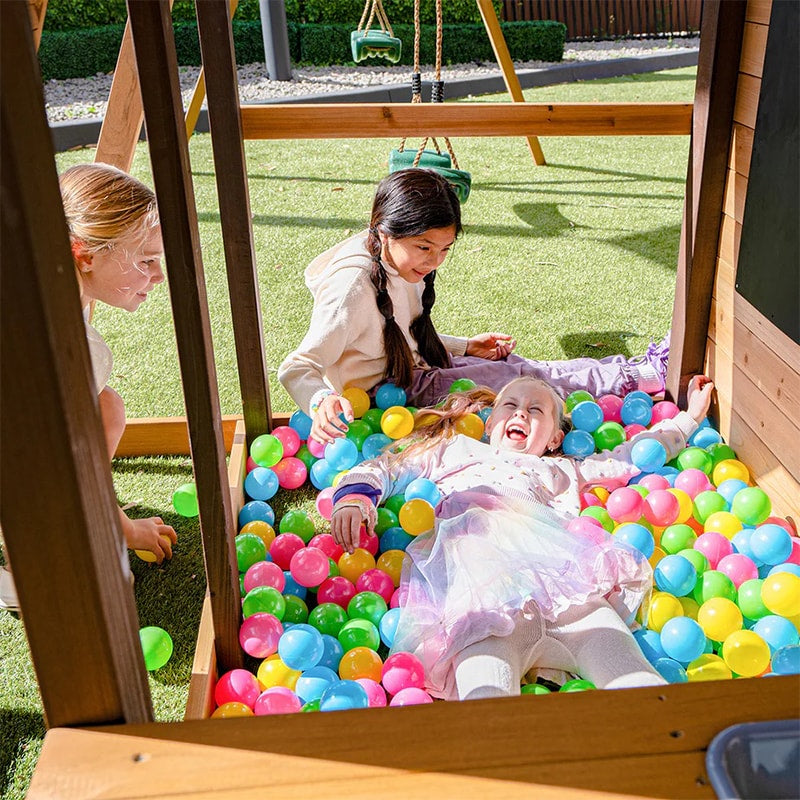 Lifespan Kids Darlington Play Centre with Triple Swing, Slide and Lookout Tower (Green Slide)