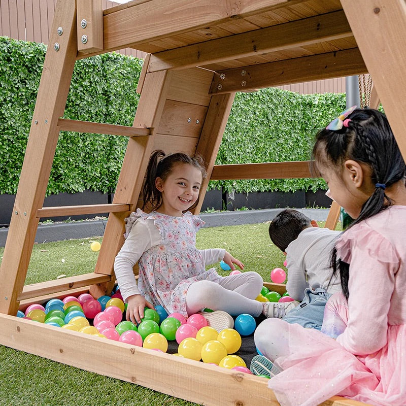 Lifespan Kids Greenvale Play Centre with Double Swing and Slide (Green Slide)