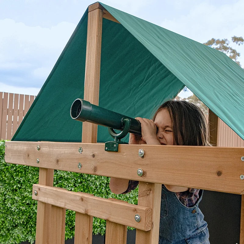 Lifespan Kids Greenvale Play Centre with Double Swing and Slide (Green Slide)