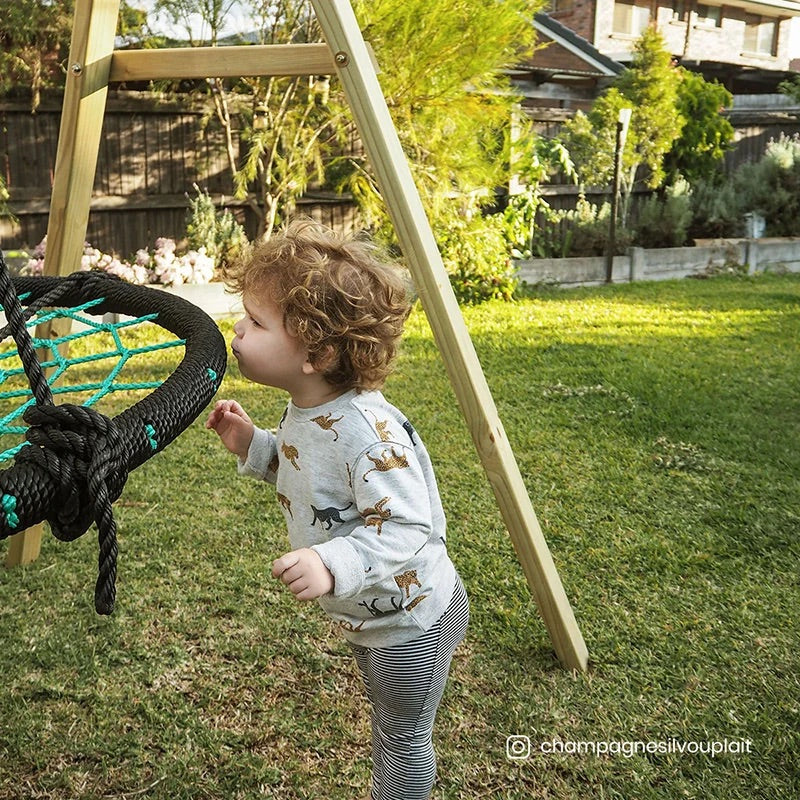 Lifespan Kids Timber Oakley Swing Set with 1m Spidey Web Swing
