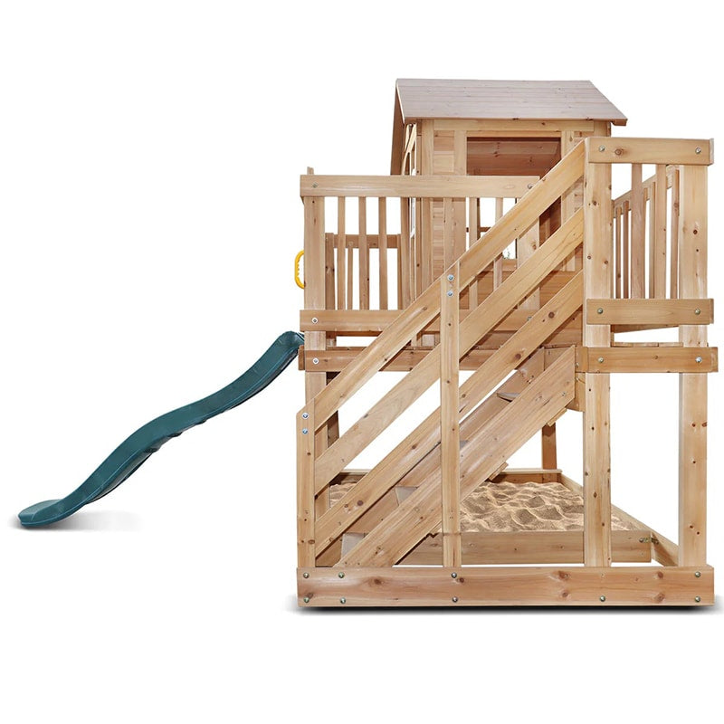 Lifespan Kids Silverton Cubby House with 1.8m Slide (Green Slide)
