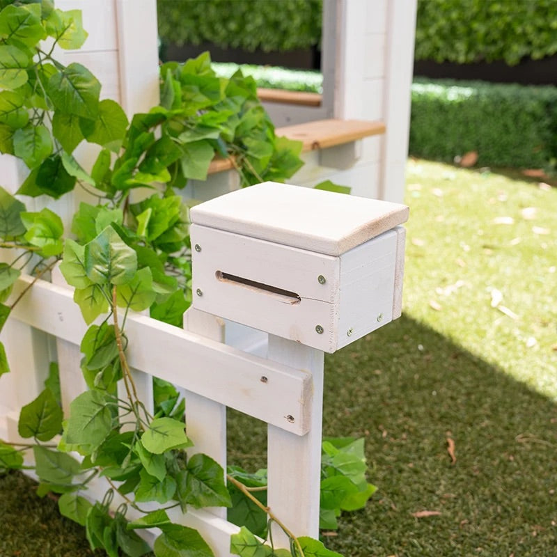 Lifespan Kids Teddy V2 Cubby House in White with Picnic Table