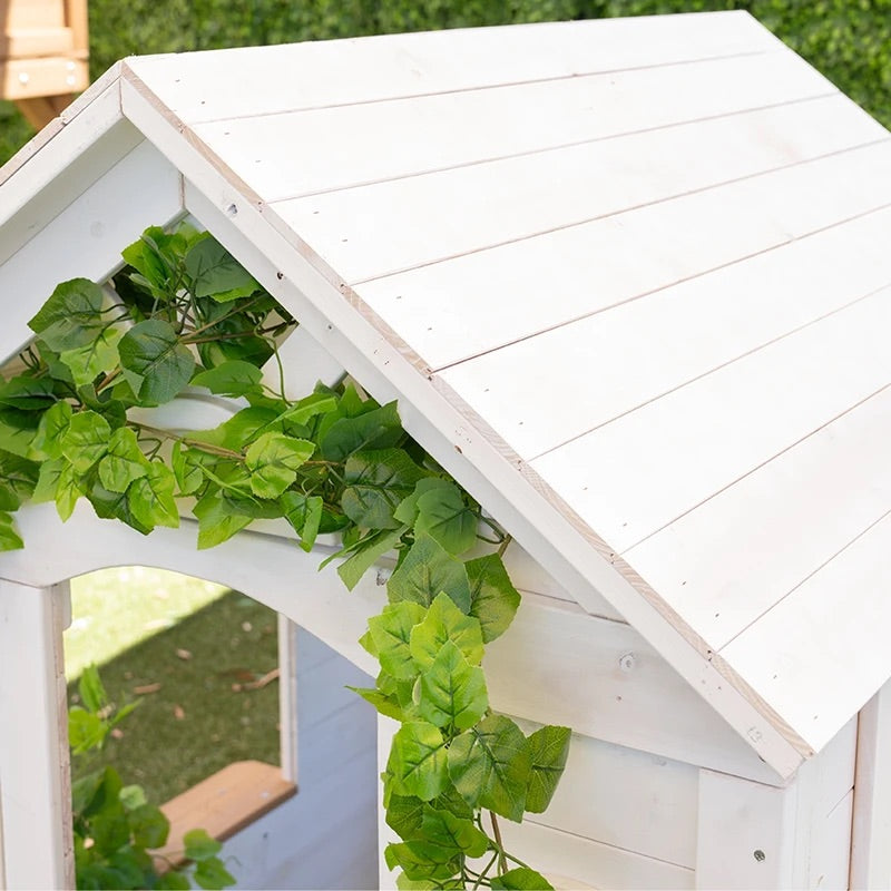 Lifespan Kids Teddy V2 Cubby House in White with Picnic Table