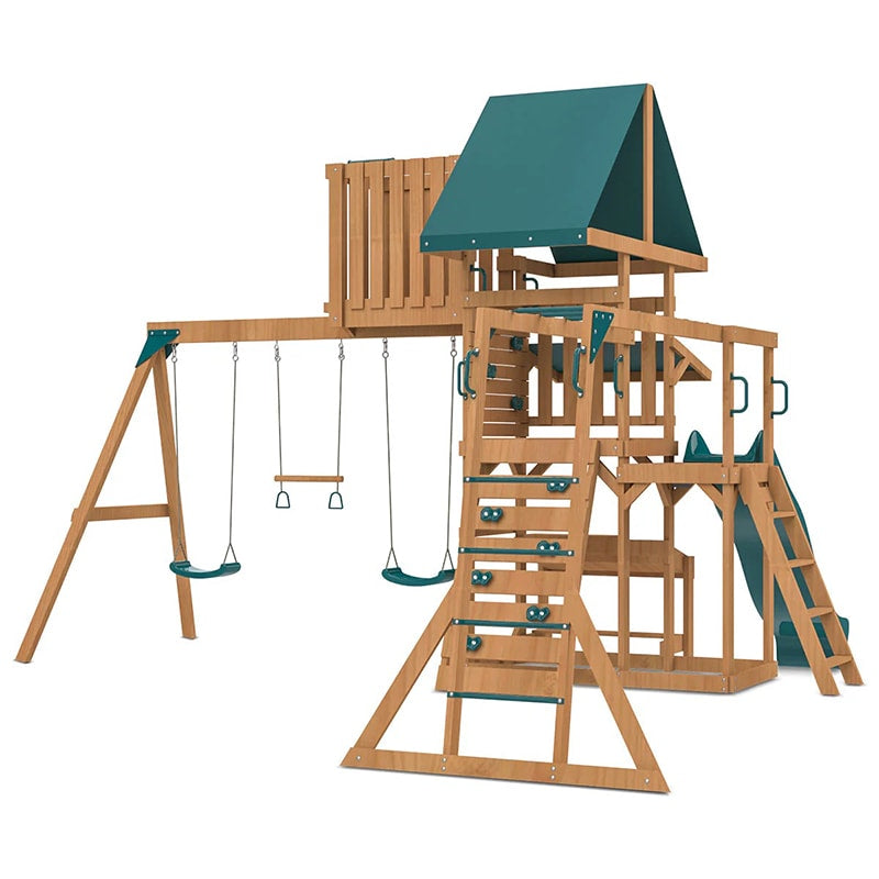 Lifespan Kids Walton Play Centre with Triple Swing Set, Slide and Monkey Bars