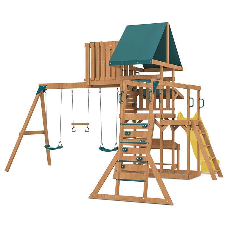 Lifespan Kids Walton Play Centre with Triple Swing Set, Slide and Monkey Bars