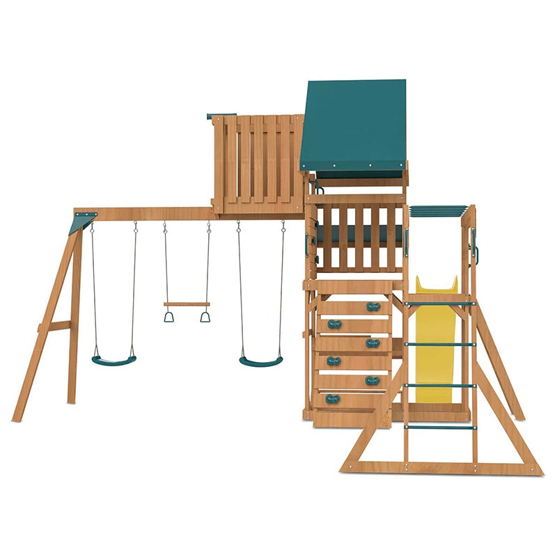 Lifespan Kids Walton Play Centre with Triple Swing Set, Slide and Monkey Bars