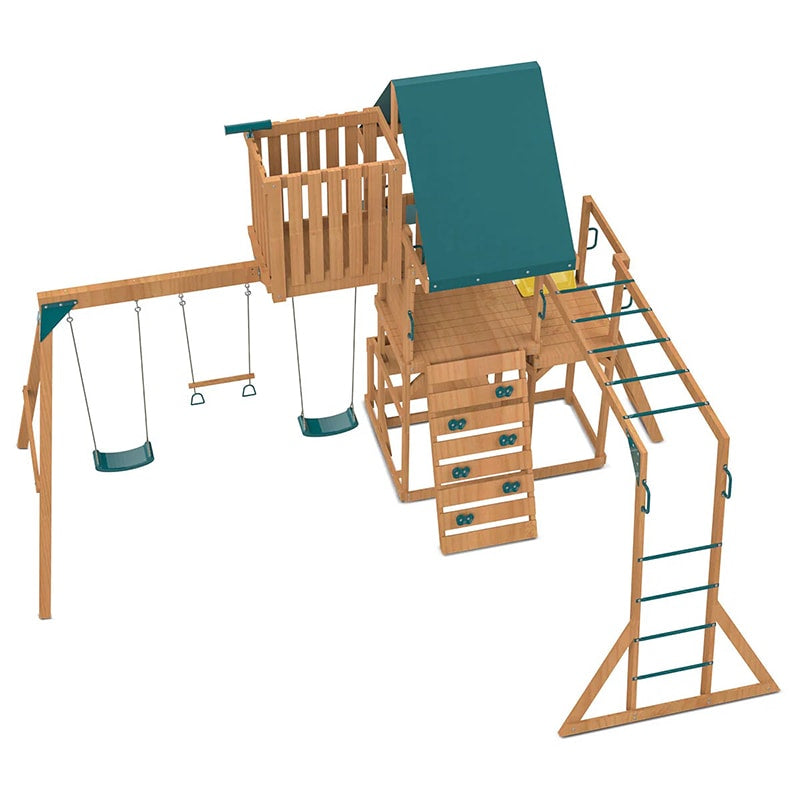 Lifespan Kids Walton Play Centre with Triple Swing Set, Slide and Monkey Bars