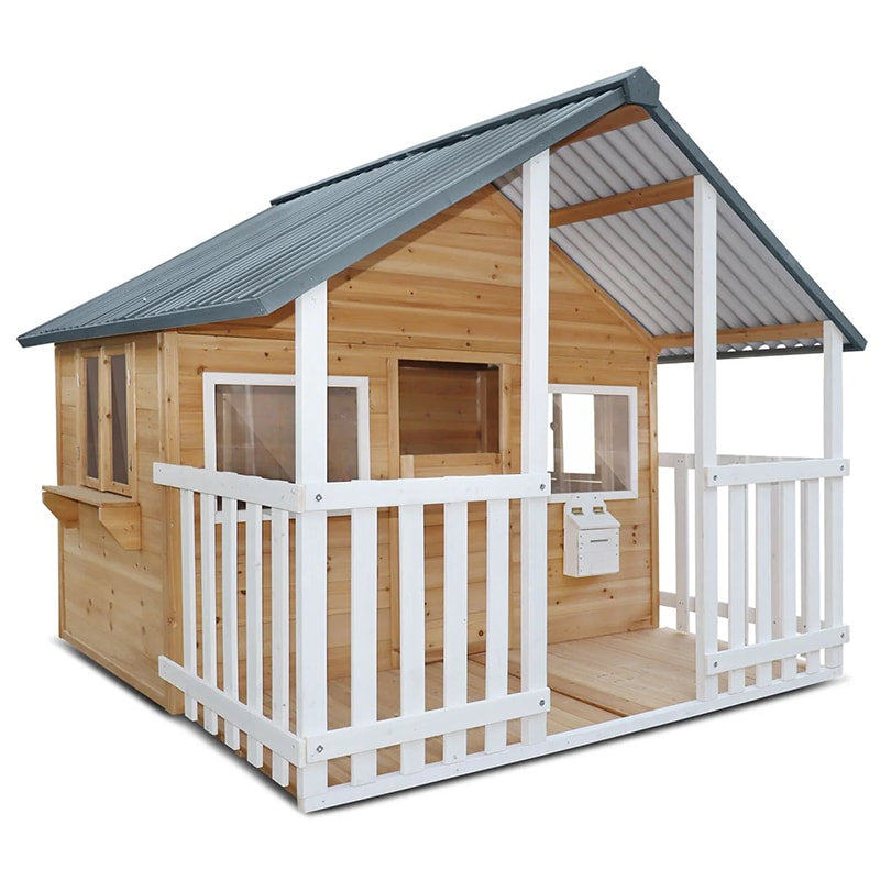 Lifespan Kids Winchester Cubby House with Veranda and Metal Roof