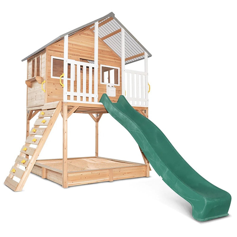 Lifespan Kids Winchester Cubby House with Elevation Kit, Sandpit and 3m Slide