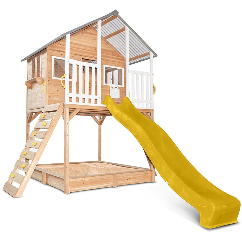 Lifespan Kids Winchester Cubby House with Elevation Kit, Sandpit and 3m Slide