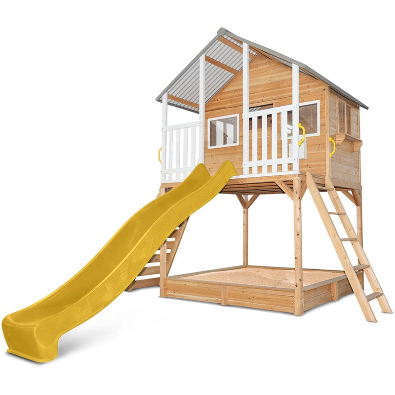 Lifespan Kids Winchester Cubby House with Elevation Kit, Sandpit and 3m Slide