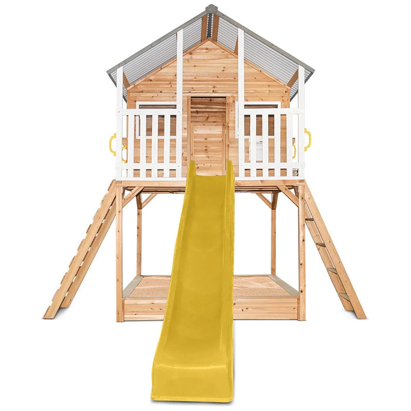 Lifespan Kids Winchester Cubby House with Elevation Kit, Sandpit and 3m Slide