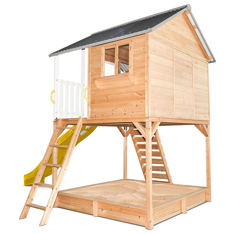 Lifespan Kids Winchester Cubby House with Elevation Kit, Sandpit and 3m Slide