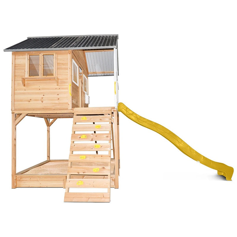 Lifespan Kids Winchester Cubby House with Elevation Kit, Sandpit and 3m Slide