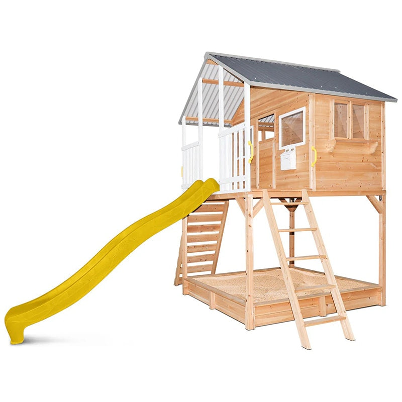 Lifespan Kids Winchester Cubby House with Elevation Kit, Sandpit and 3m Slide