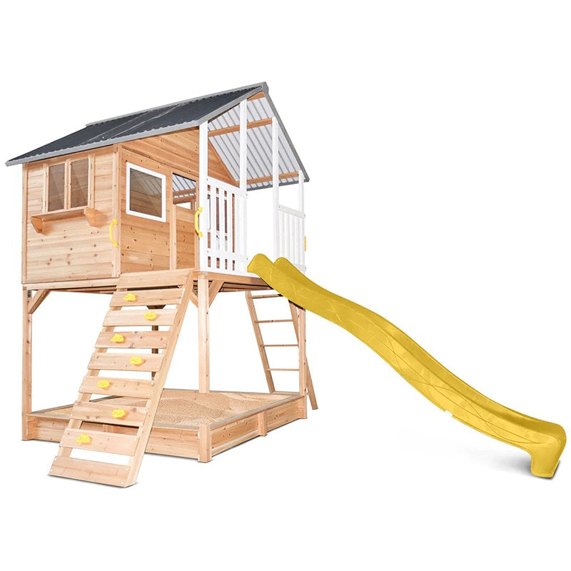 Lifespan Kids Winchester Cubby House with Elevation Kit, Sandpit and 3m Slide