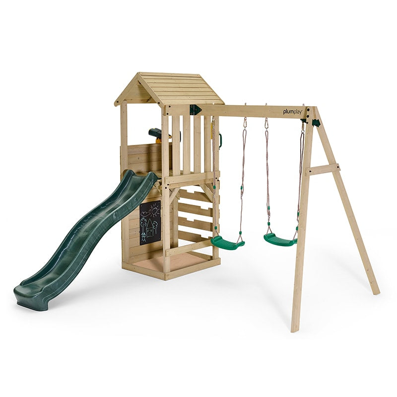 Plum Lookout Tower with Double Swing Set & Slide