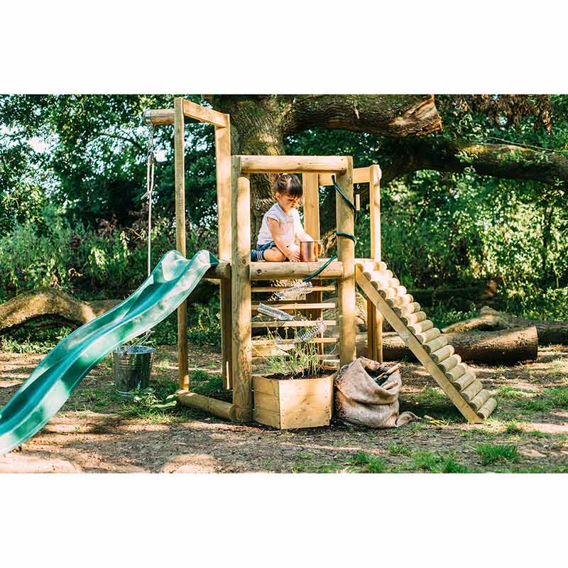 Plum Discovery Woodland Treehouse with Slide, Ladder and Accessories