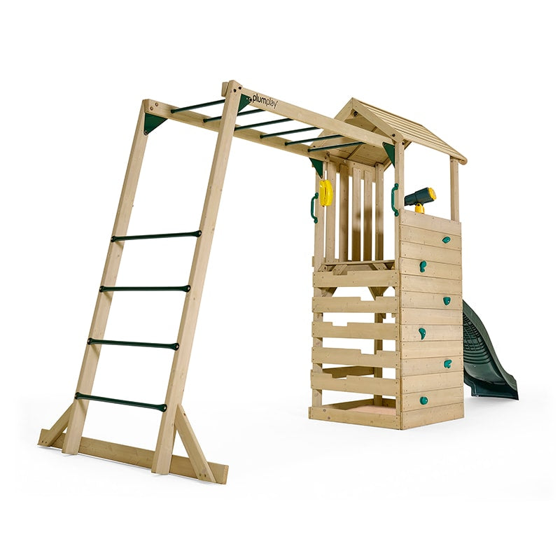 Plum Lookout Tower Play Centre with Monkey Bars and Slide