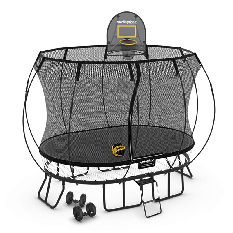 Springfree Trampoline Moving Bundle with FlexrHoop, FlexrStep & Shifting Wheels