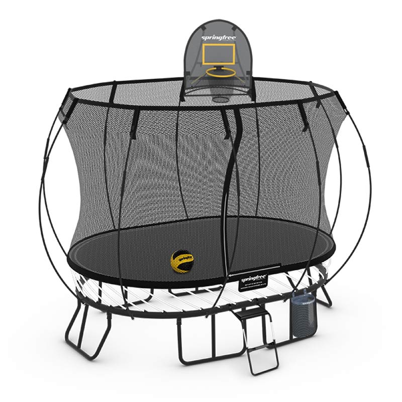 Springfree Trampoline Sports Bundle with FlexrHoop, FlexrStep & Storage bag