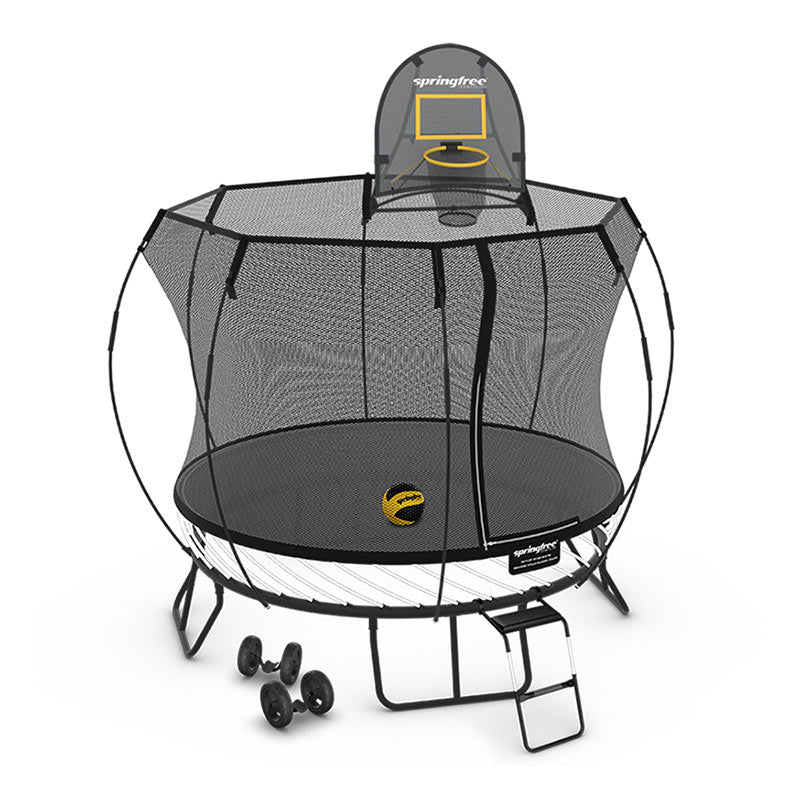 Springfree Trampoline Moving Bundle with FlexrHoop, FlexrStep & Shifting Wheels