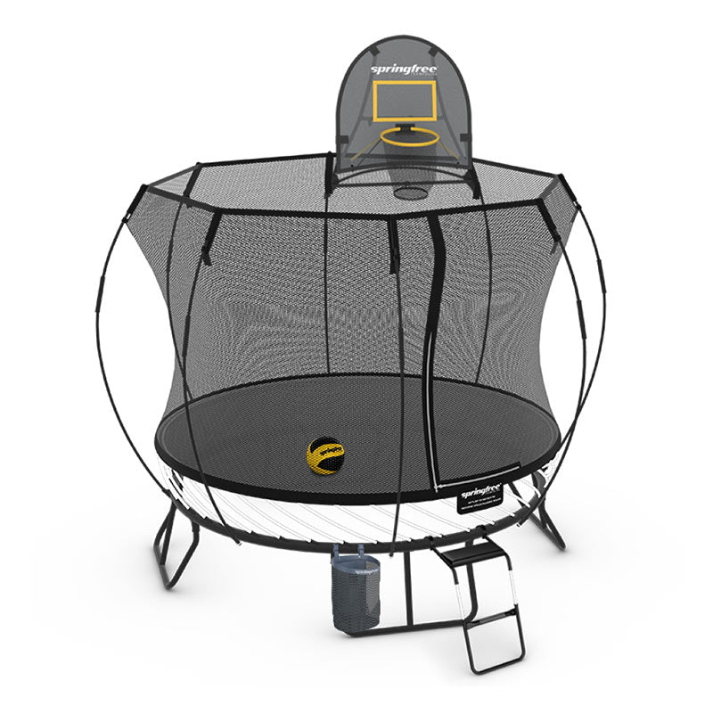 Springfree Trampoline Sports Bundle with FlexrHoop, FlexrStep & Storage bag