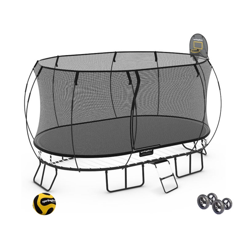 Springfree Trampoline Moving Bundle with FlexrHoop, FlexrStep & Shifting Wheels