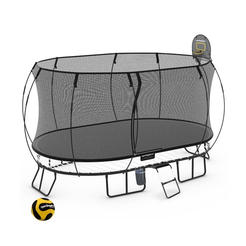 Springfree Trampoline Sports Bundle with FlexrHoop, FlexrStep & Storage bag