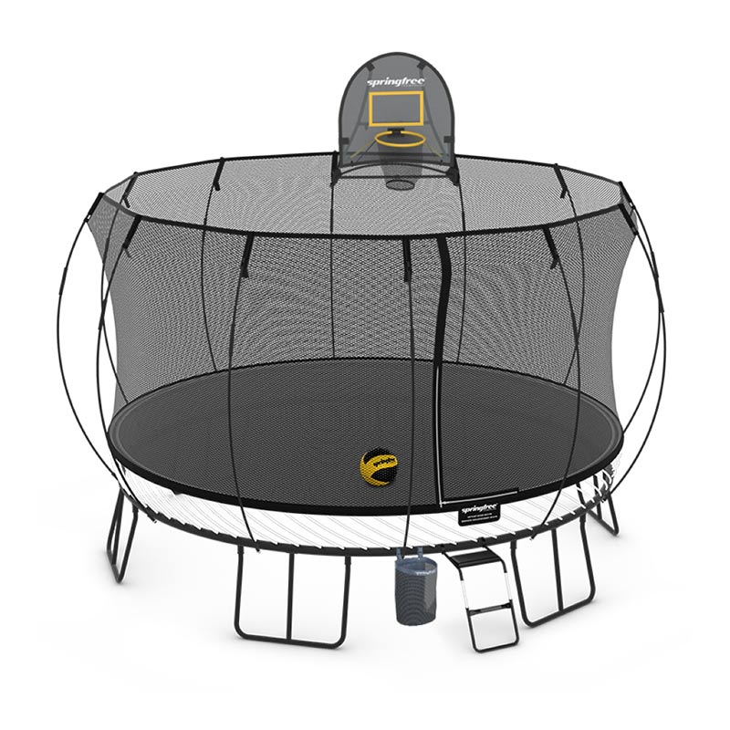 Springfree Trampoline Sports Bundle with FlexrHoop, FlexrStep & Storage bag