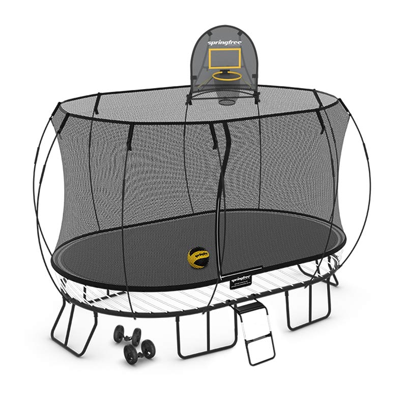 Springfree Trampoline Moving Bundle with FlexrHoop, FlexrStep & Shifting Wheels