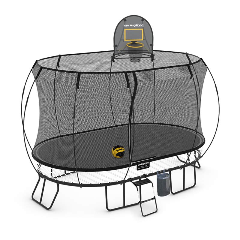 Springfree Trampoline Sports Bundle with FlexrHoop, FlexrStep & Storage bag