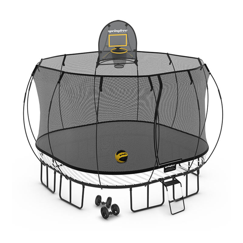 Springfree Trampoline Moving Bundle with FlexrHoop, FlexrStep & Shifting Wheels