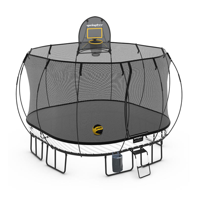 Springfree Trampoline Sports Bundle with FlexrHoop, FlexrStep & Storage bag