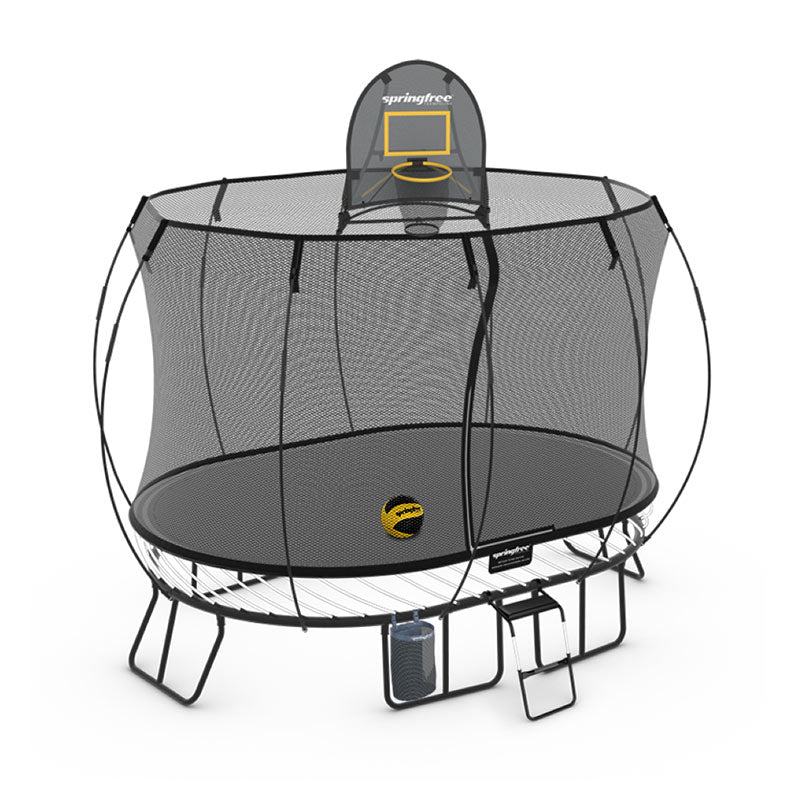 Springfree Trampoline Sports Bundle with FlexrHoop, FlexrStep & Storage bag