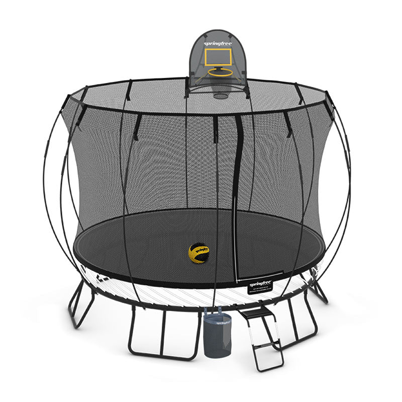 Springfree Trampoline Sports Bundle with FlexrHoop, FlexrStep & Storage bag